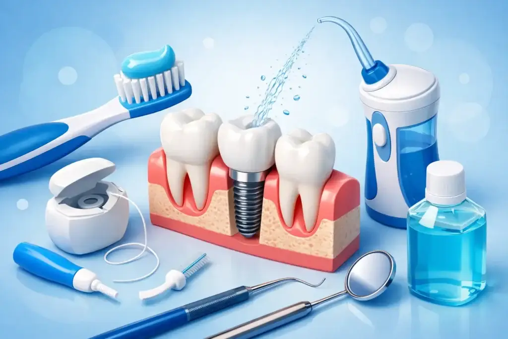 Cómo cuidar implantes dentales sin errores