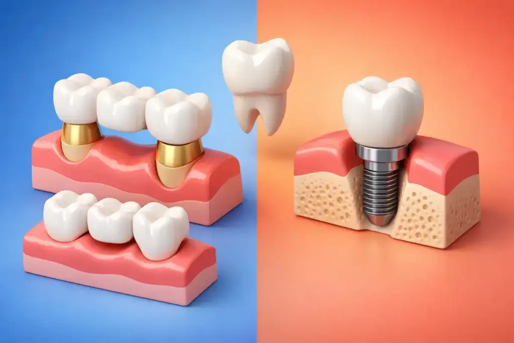 Puente dental vs implante: qué conviene más