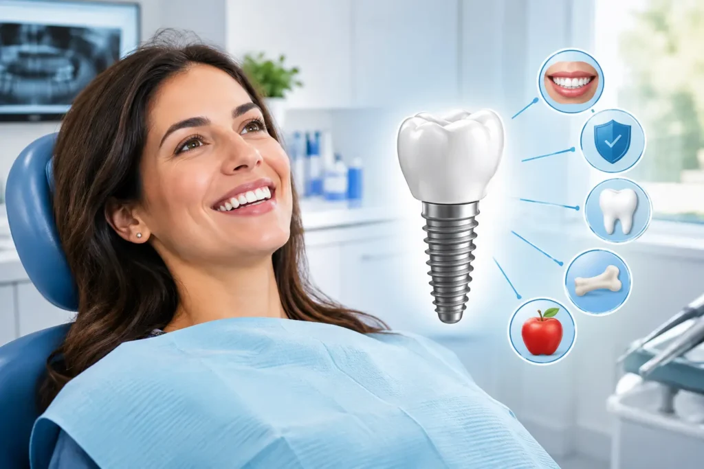 Cinco beneficios de los implantes dentales